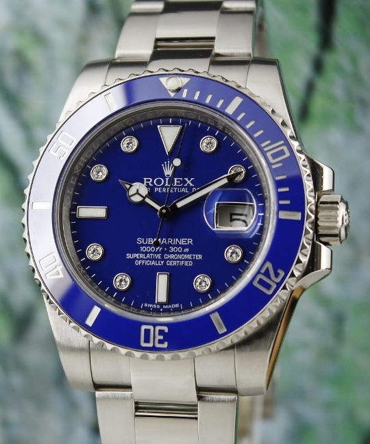 (image for) A ROLEX 18K WHITE GOLD SUBMARINER DATEJUST - 116619LB
